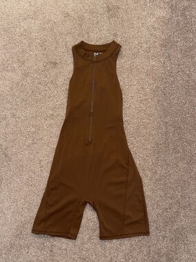 Davis Active Tank Romper Brown